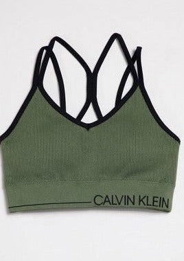 Olive green calvin outlet klein bralette