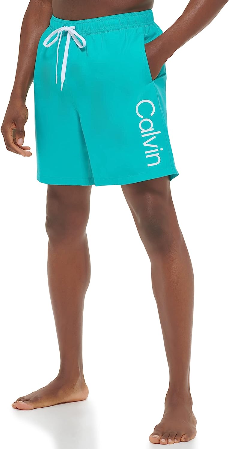 Calvin Klein swimming trunks in turquoise