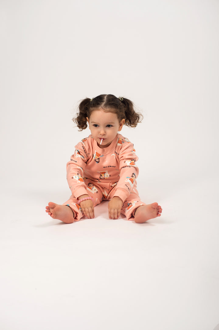 Be Cosy Girl's Princess and Unicorn PJ Set