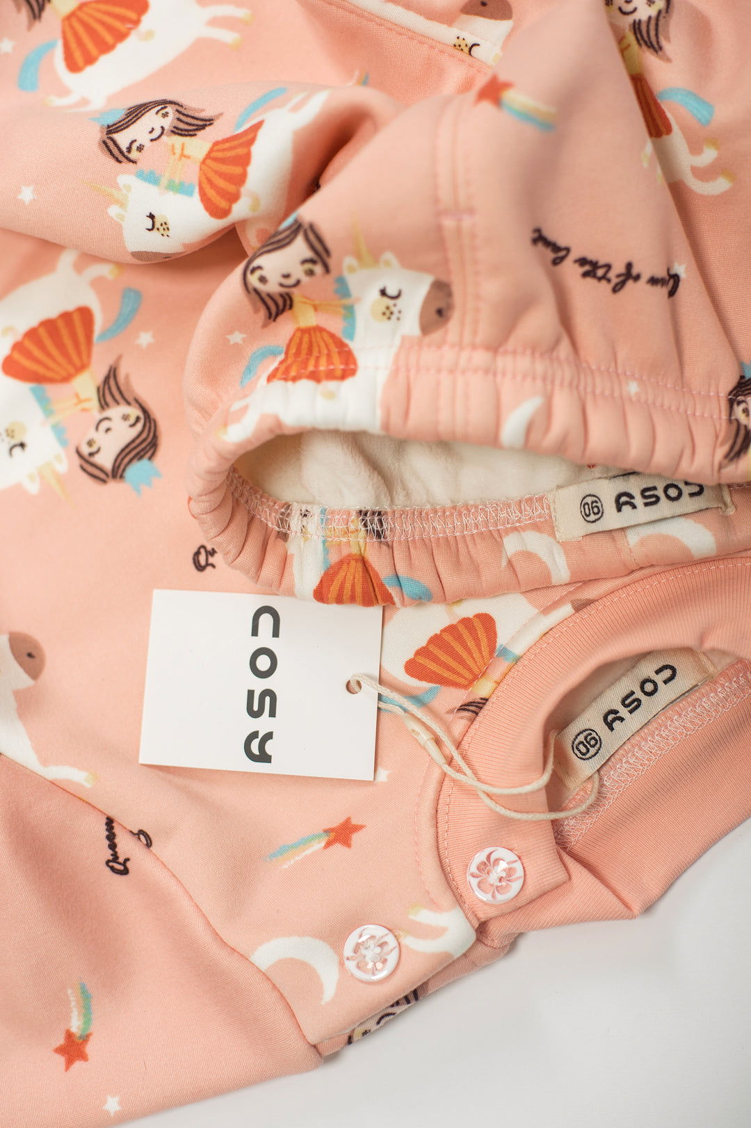 Be Cosy Girl's Princess and Unicorn PJ Set