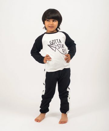 Be Cosy Kids PJ Set with 'Gotta Stay Fly Print'