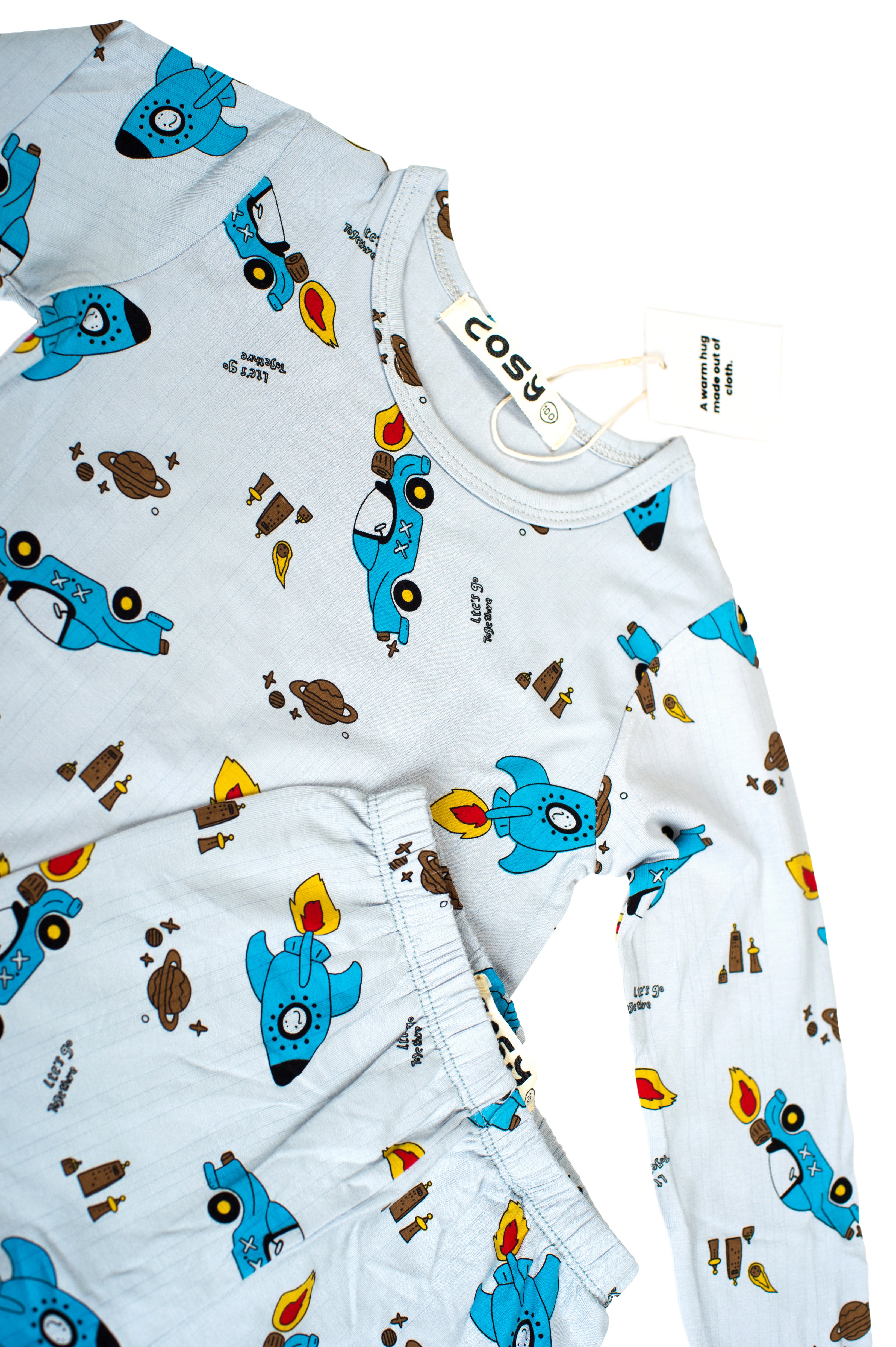 Be Cosy Kids PJ Set with Car Print