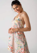 Be Cosy Light Pink Nightdress with Floral Print