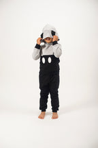Be Cosy Kids Black and Grey PJ Set with Hoodie
