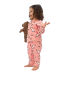 Be Cosy Girl's Unicorn Print PJ Set