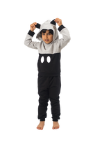 Be Cosy Kids Black and Grey PJ Set with Hoodie