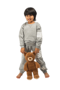 Be Cosy Kids Grey PJ Set with Stripes