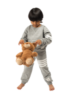 Be Cosy Kids Grey PJ Set with Stripes