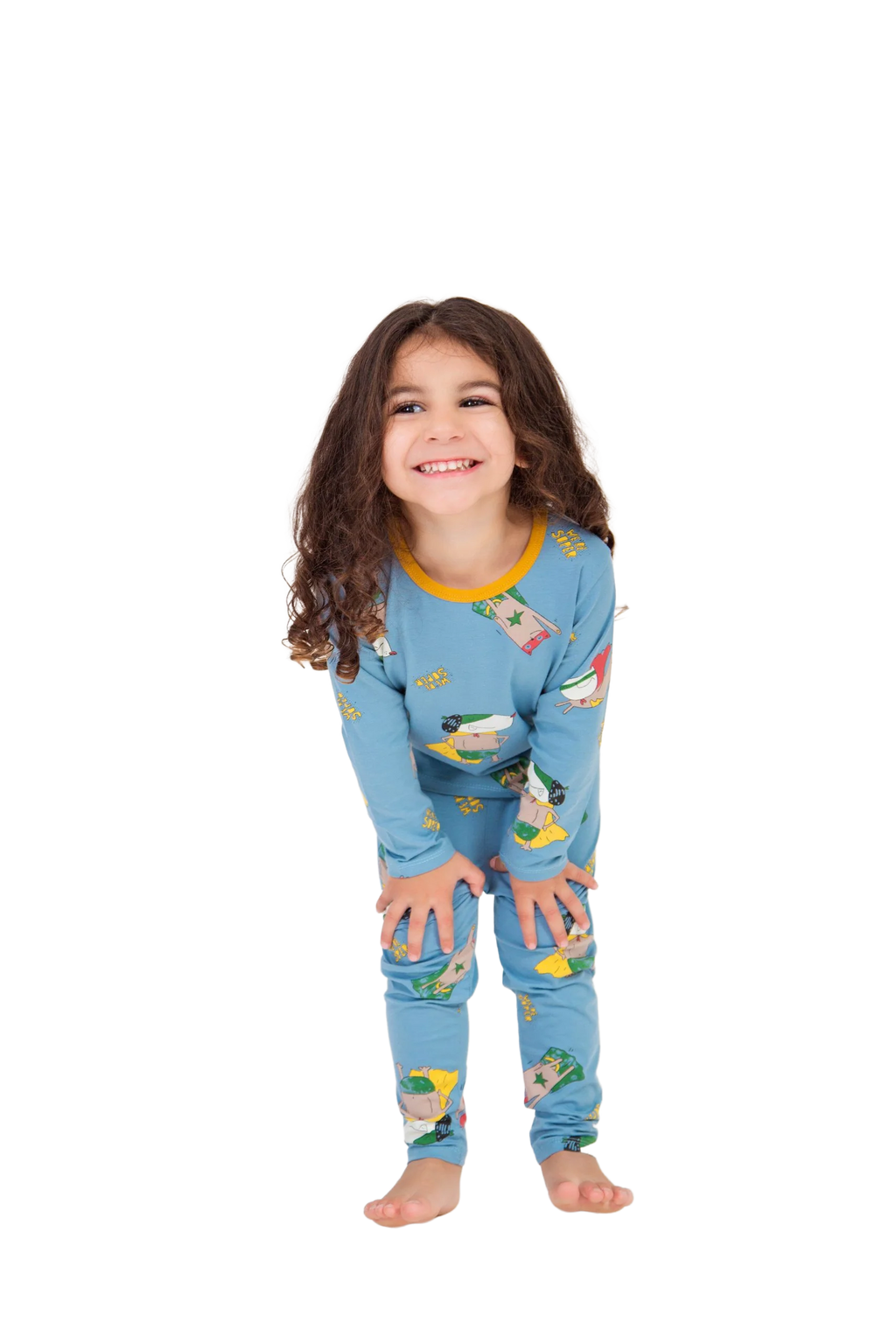 Be Cosy Kids PJ Set with Cartoon Print