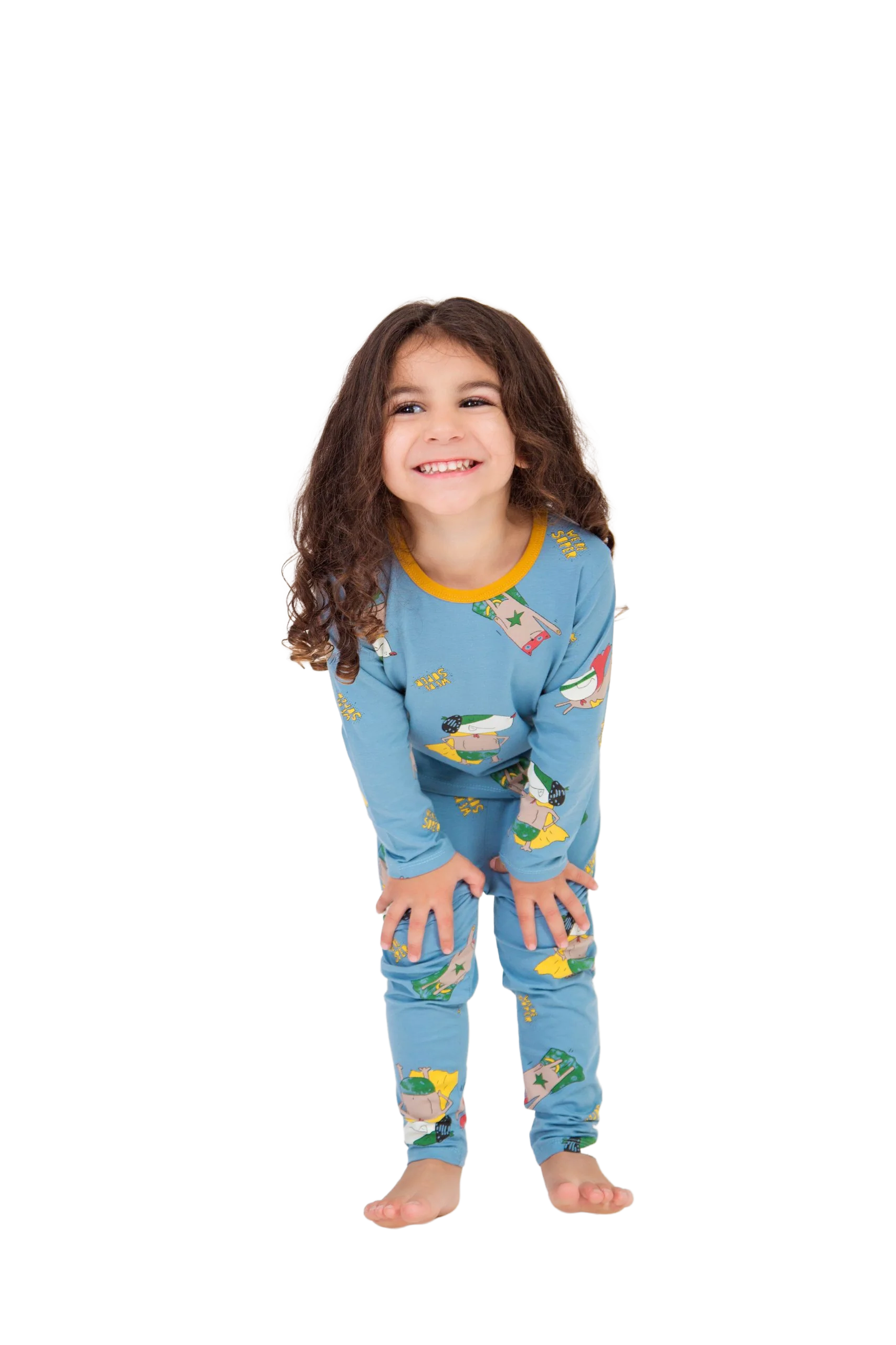 Be Cosy Kids PJ Set with Cartoon Print