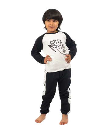 Be Cosy Kids PJ Set with 'Gotta Stay Fly Print'