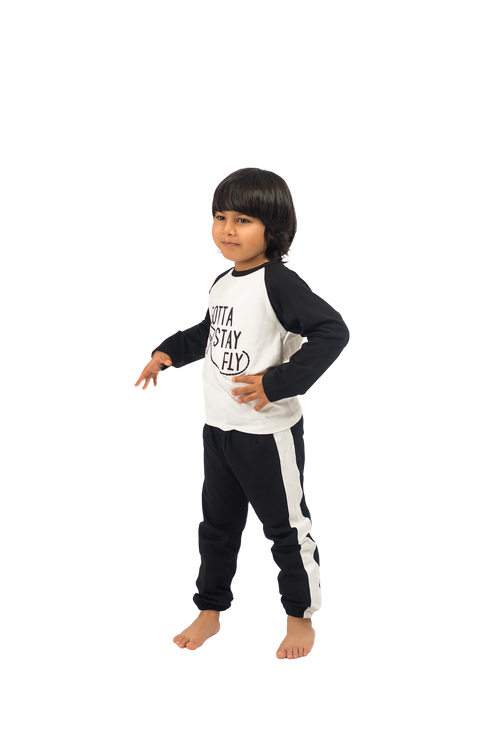 Be Cosy Kids PJ Set with 'Gotta Stay Fly Print'