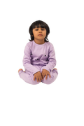 Be Cosy Kids Purple PJ Set with Bear Face