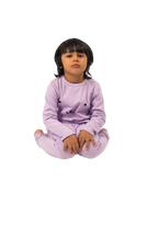 Be Cosy Kids Purple PJ Set with Bear Face