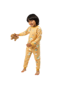 Be Cosy Kids Yellow PJ Set with Cartoon Print