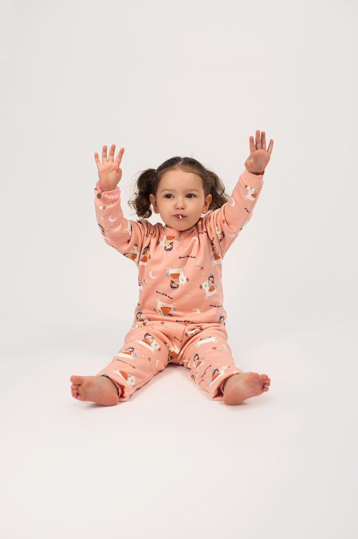 Be Cosy Girl's Princess and Unicorn PJ Set