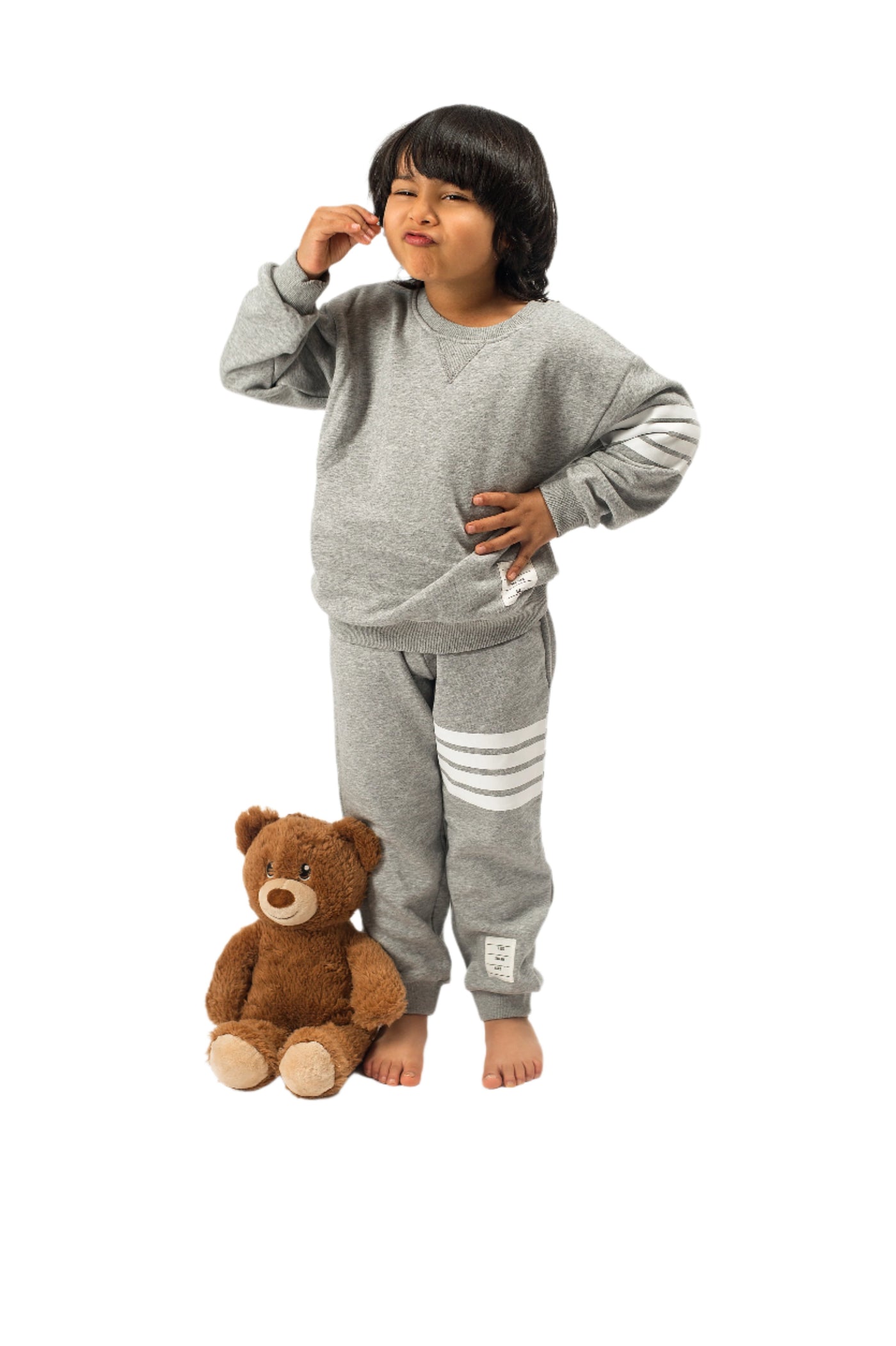 Be Cosy kid's winter grey two pieces set