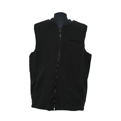 Black wool vest