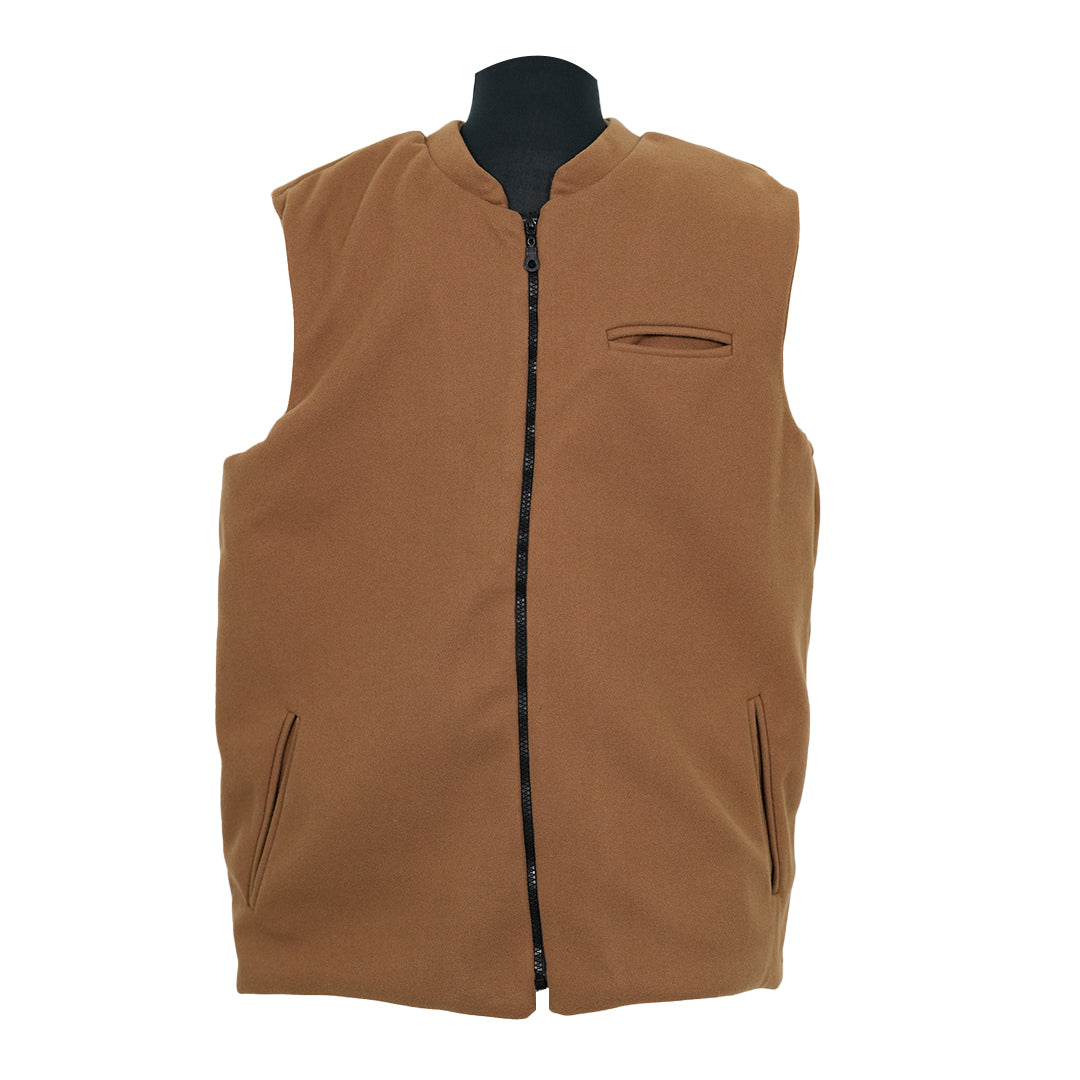 Brown wool vest