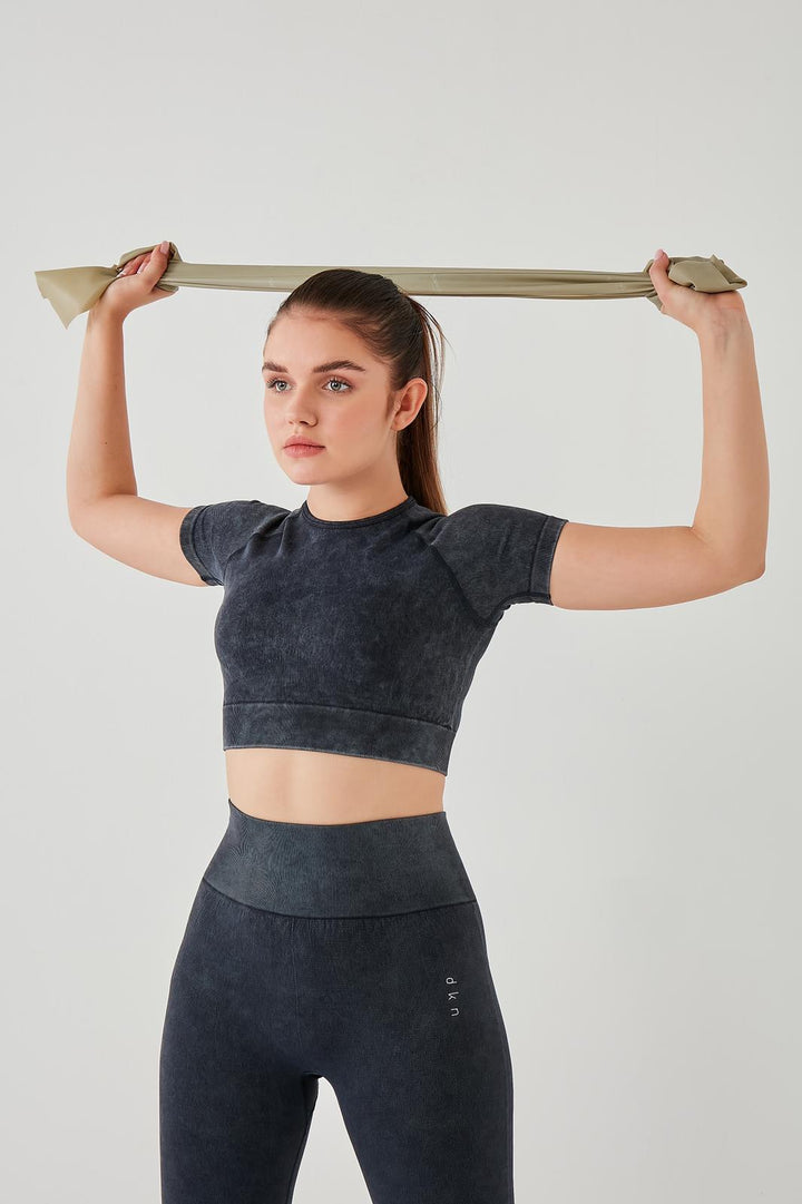 DKN Crop Top in Dusty Grey