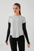 DKN Adjust the back T-Shirt in Light Grey