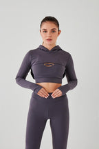 DKN Cropped 3 Piece Set in Dark Grey