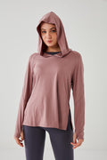 DKN Cropped Sided Hoodie in Pink