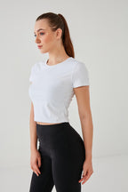 DKN Essential Crop Top in White