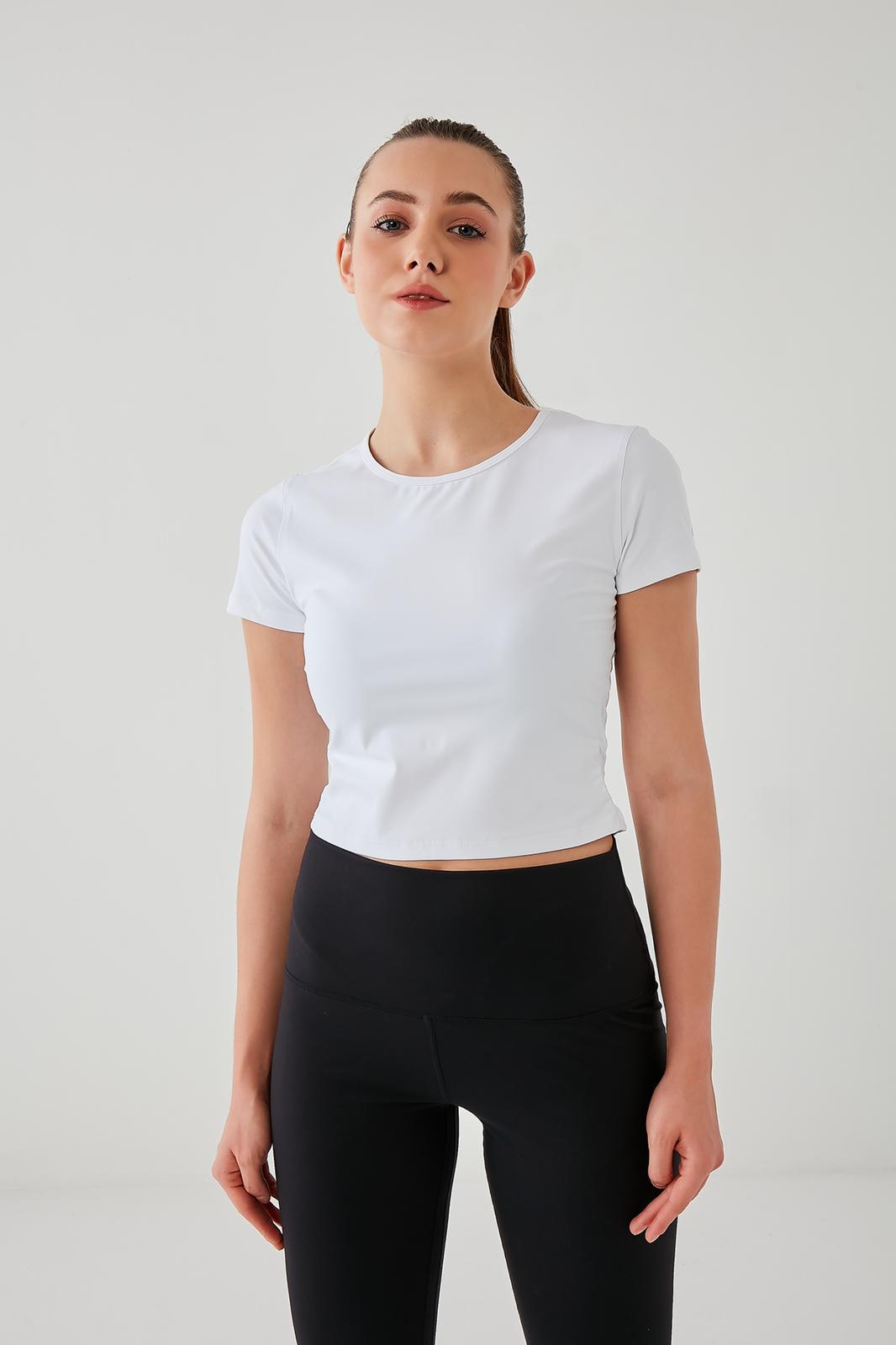 DKN Essential Crop Top in White