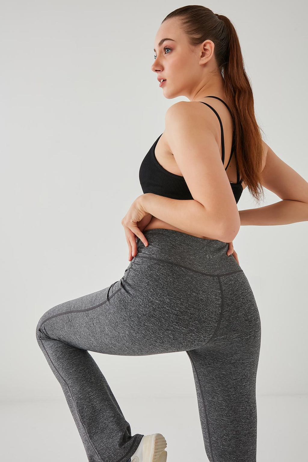 DKN Summer Essential Flared Leggings in Grey