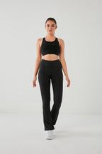 DKN Signature Flared Leggings in Black