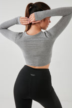 DKN Grey Workout in Style Crop Top