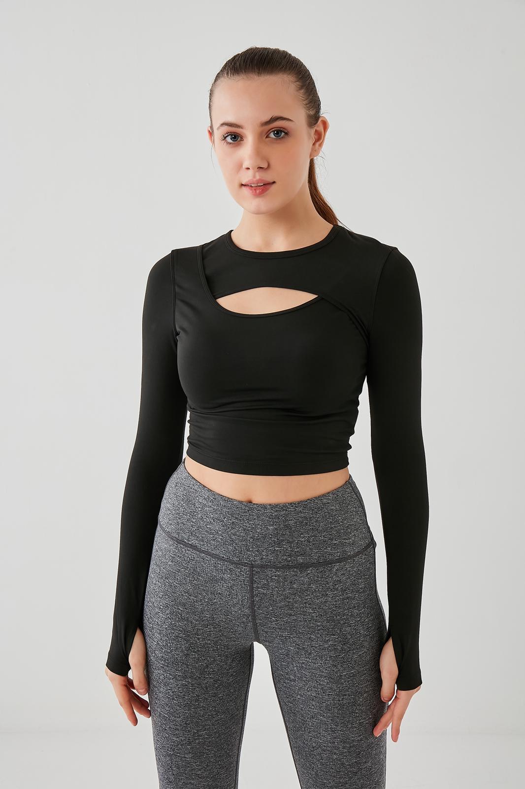 DKN Black Workout in Style Crop Top