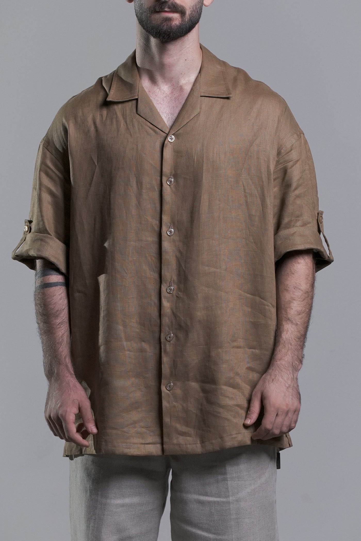 Camel Linen Shirt
