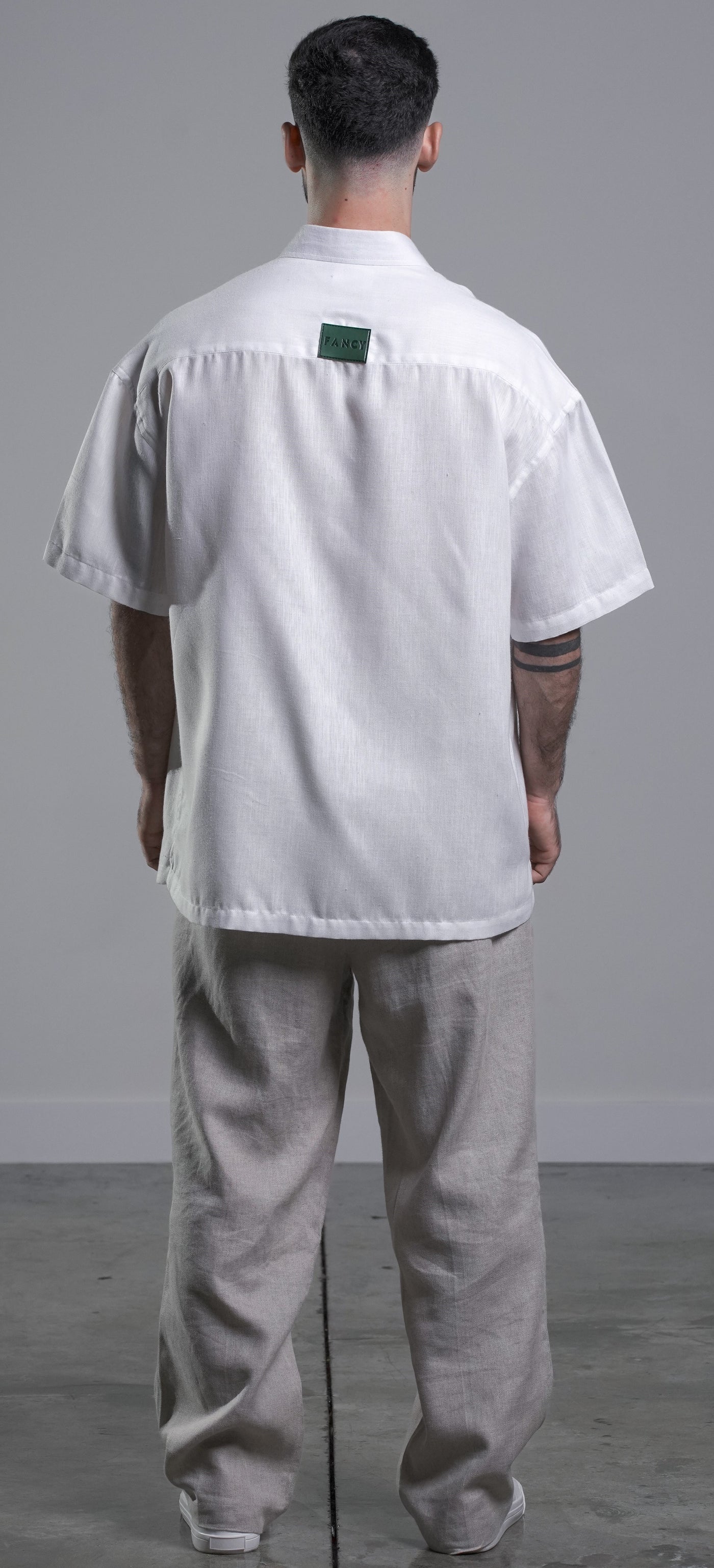 White Linen Shirt with two pockets