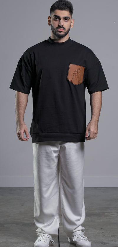 Black cotton T Shirt
