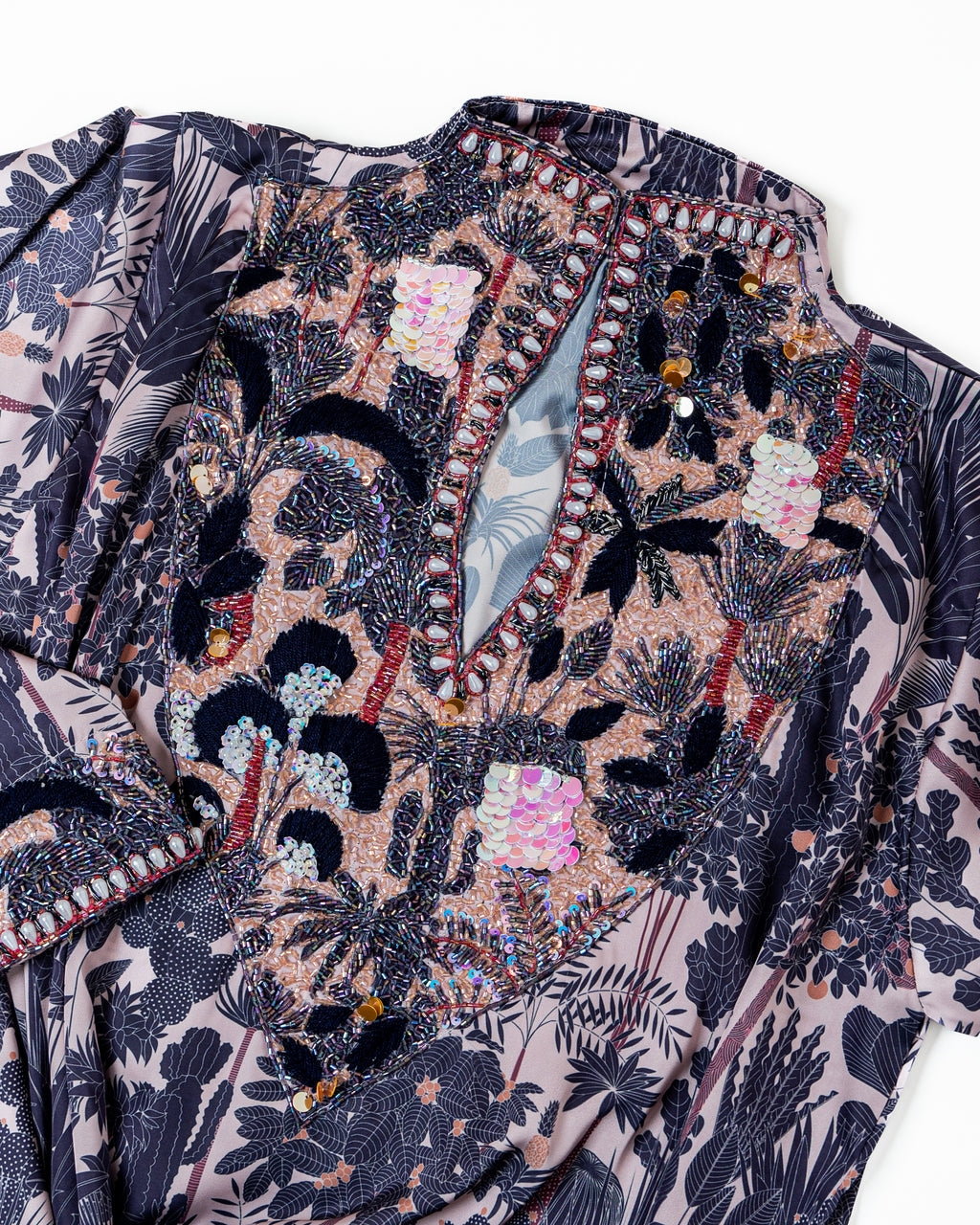 Blush Palm High Neck Mukhwar