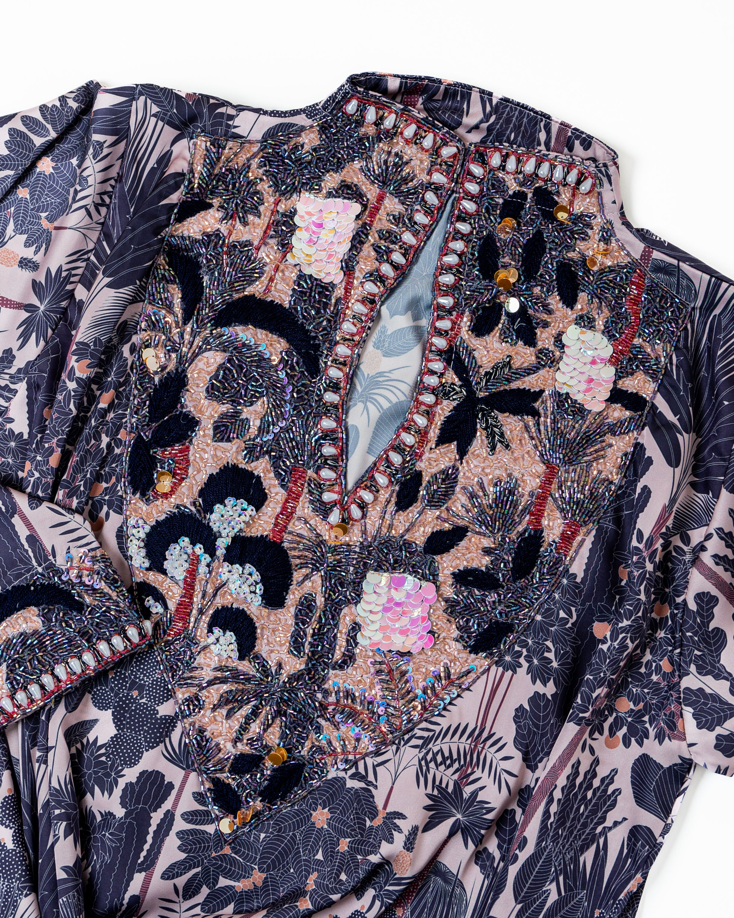 Blush Palm High Neck Mukhwar