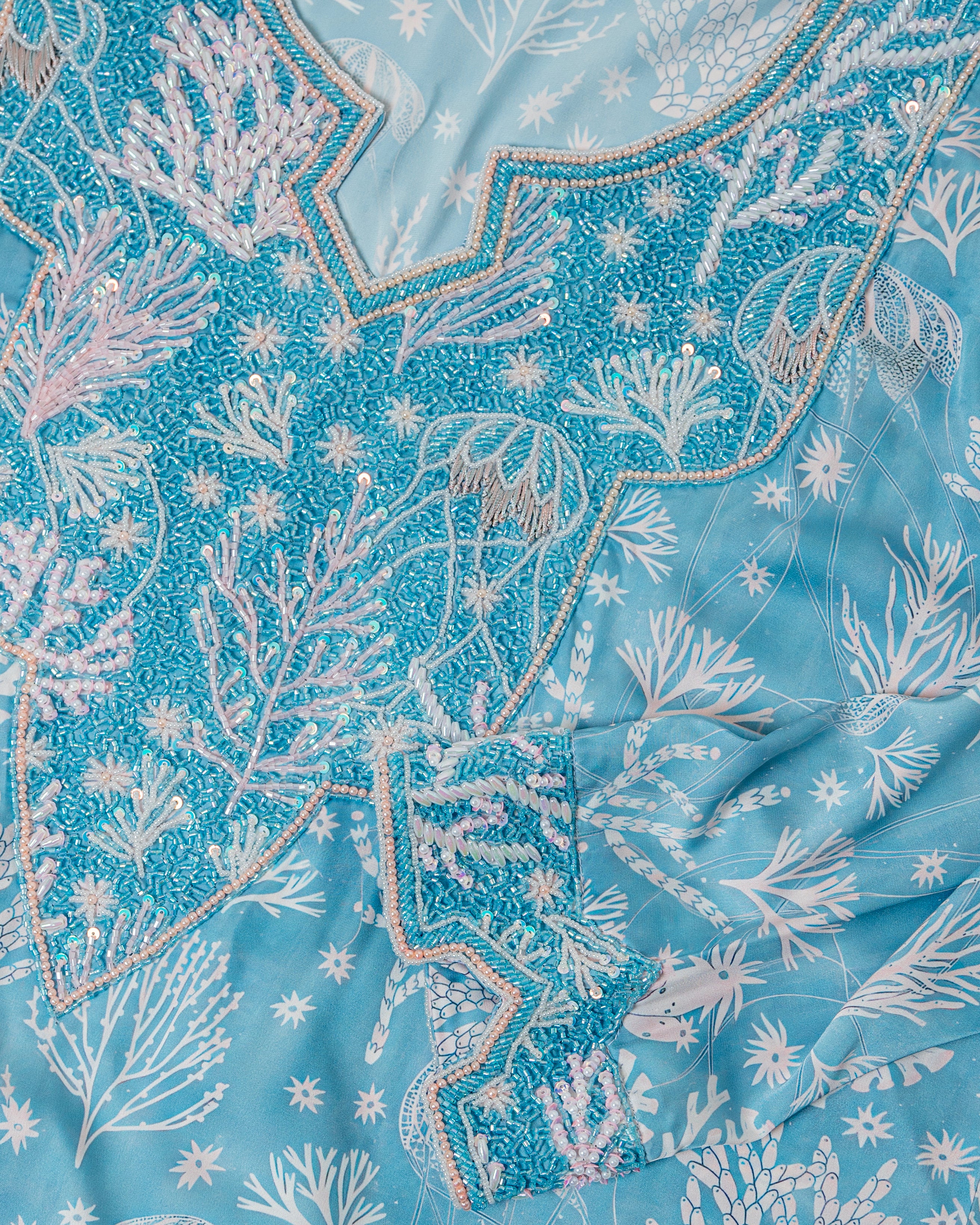 Turquoise Coral Mukhwar