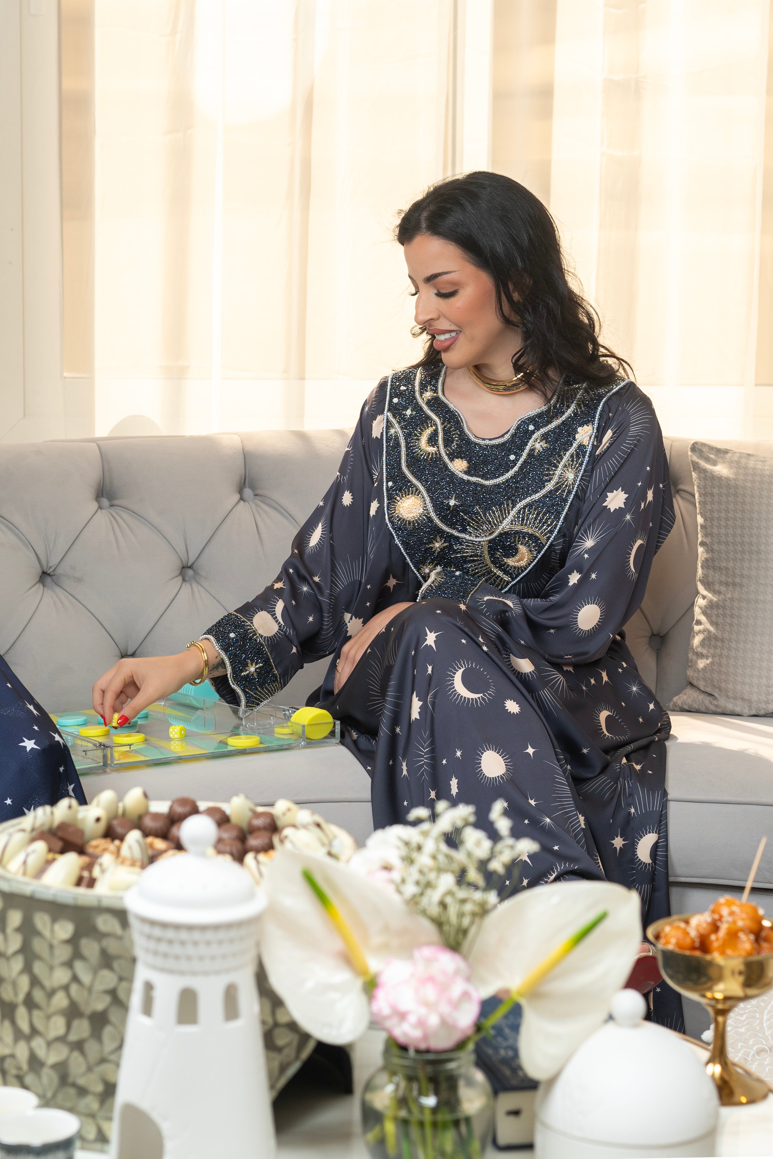 Midnight Blue Galaxy Mukhwar