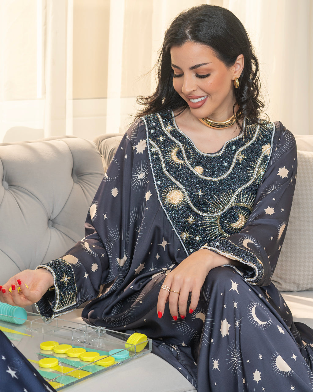 Midnight Blue Galaxy Mukhwar