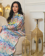 Multicolor Floral Collared Mukhwar