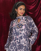 Blush Palm High Neck Mukhwar