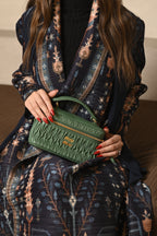 Indigo Vintage Plisse Abaya