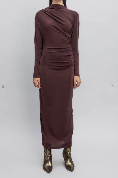 Dark Purple Chiffon Maxi Dress