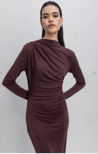 Dark Purple Chiffon Maxi Dress