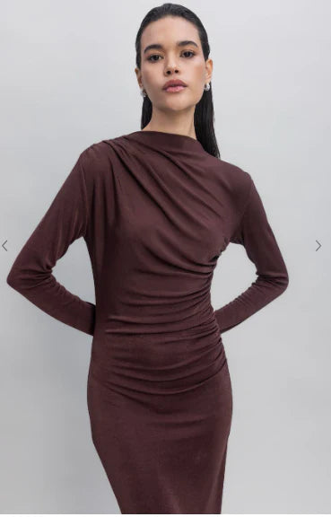 Dark Purple Chiffon Maxi Dress