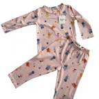 Be Cosy Girl's Pink PJ Set with Jelly Fish Print