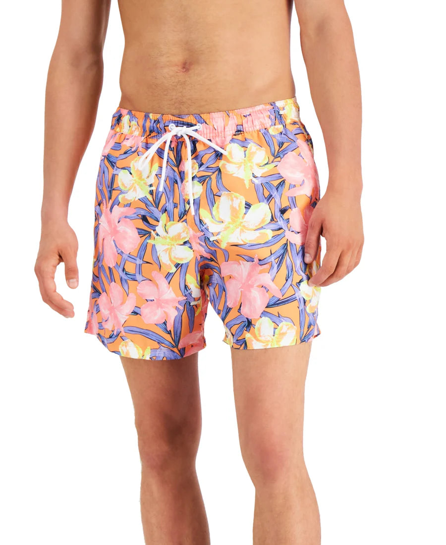 Calvin Klein Swimming Trunks in Pink Floral Print
