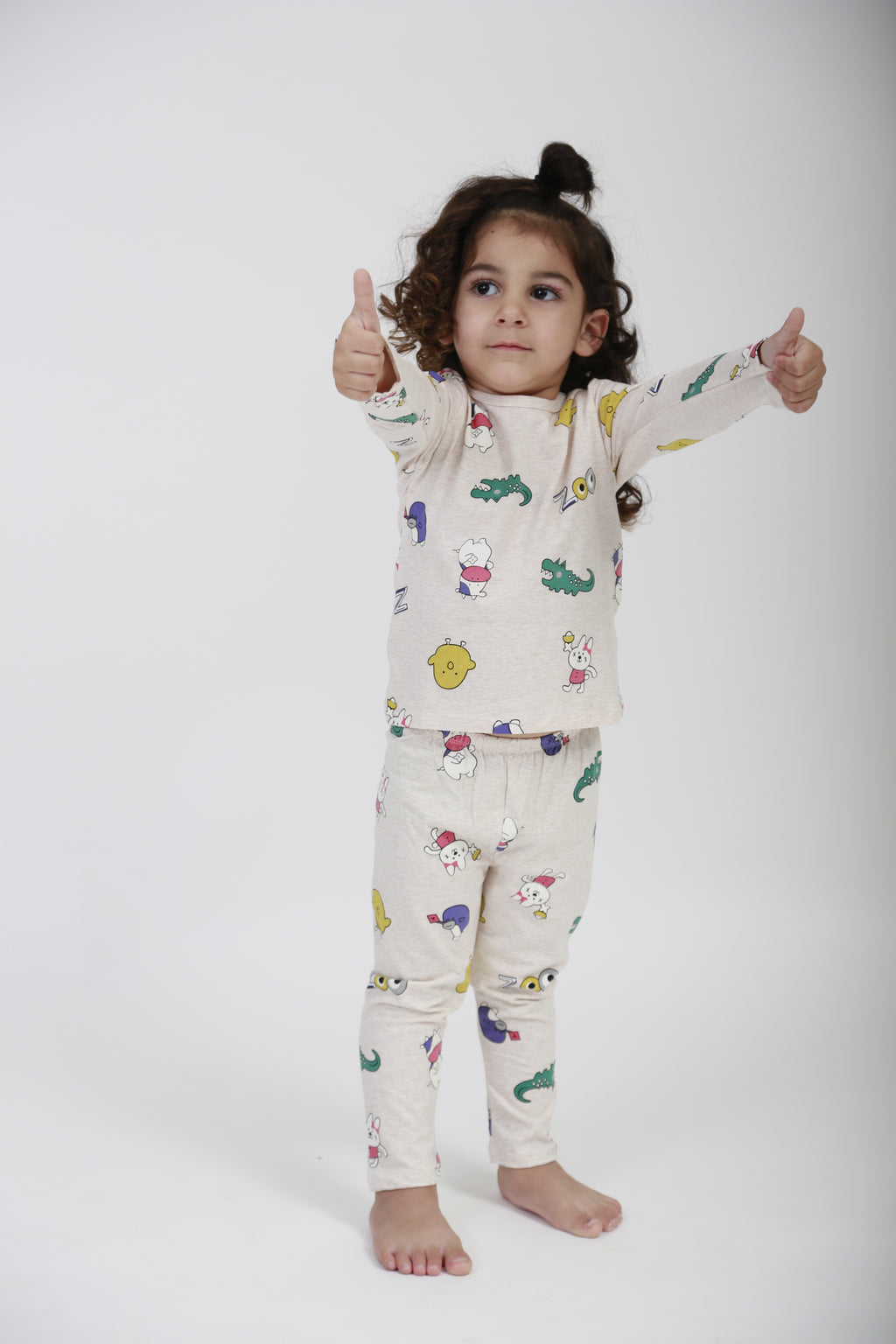 Be Cosy Kid's PJ Set with Zoo Print